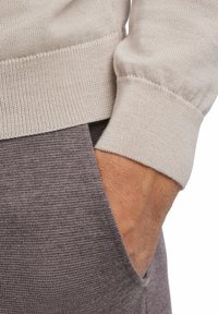FALKE BASIC NEW MERINO HALFZIP - Maglione - beige mel