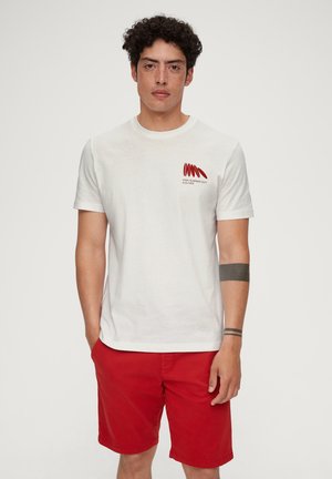 MIT FRONTPRINT - T-shirt imprimé - weiß
