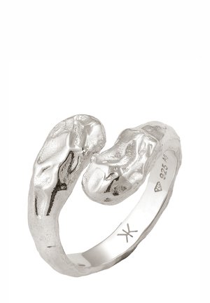 STRUCTURED WRAP - Ring - silberfarben