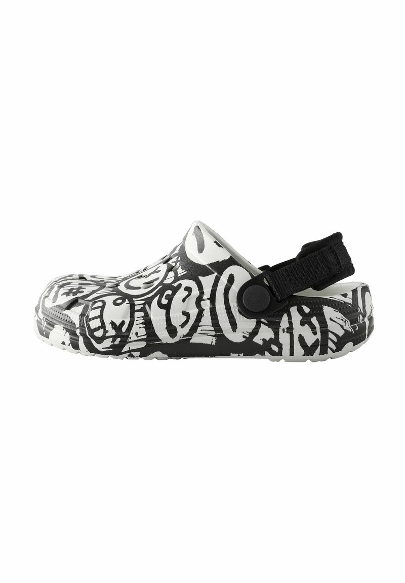 Next REGULAR FIT - Páskové sandály  - black white happy face