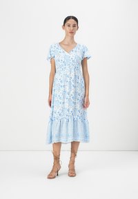 ONLY - MARIANNE LIFE S/S MIDI DRESS - Day dress - cloud dancer/blue Thumbnail Image 1