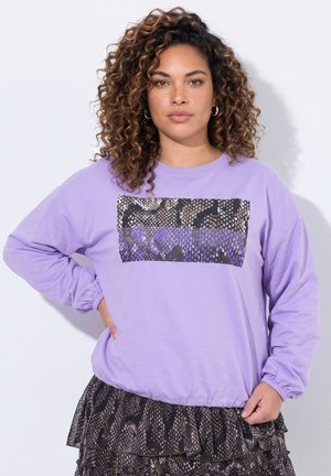MIAMODA SWEATSHIRT, BOXY FIT, ANIMAL-MOTIV, SAUM-TUNNEL - Sweatshirt - lavender