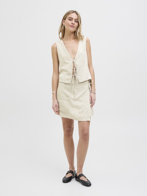 JXSIRI SUMMER WRAP SKIRT - Wrap skirt - feather gray3