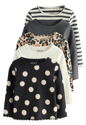 Next, REGULAR FIT - 5 PACK  - Pikkade varrukatega topp - black white