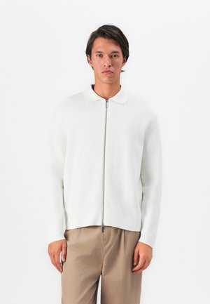 SLHMIKE LIGHT FULL ZIP CARDIGAN - Cardigan - egret