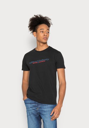 DIEGOR - T-shirt con stampa - black
