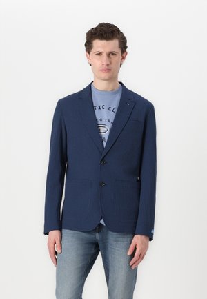 Scotch & Soda REGULARFIT UNCONSTRUCTED COTTON BLEND SEERSUCKER  - Švarkas - sky captain mini check
