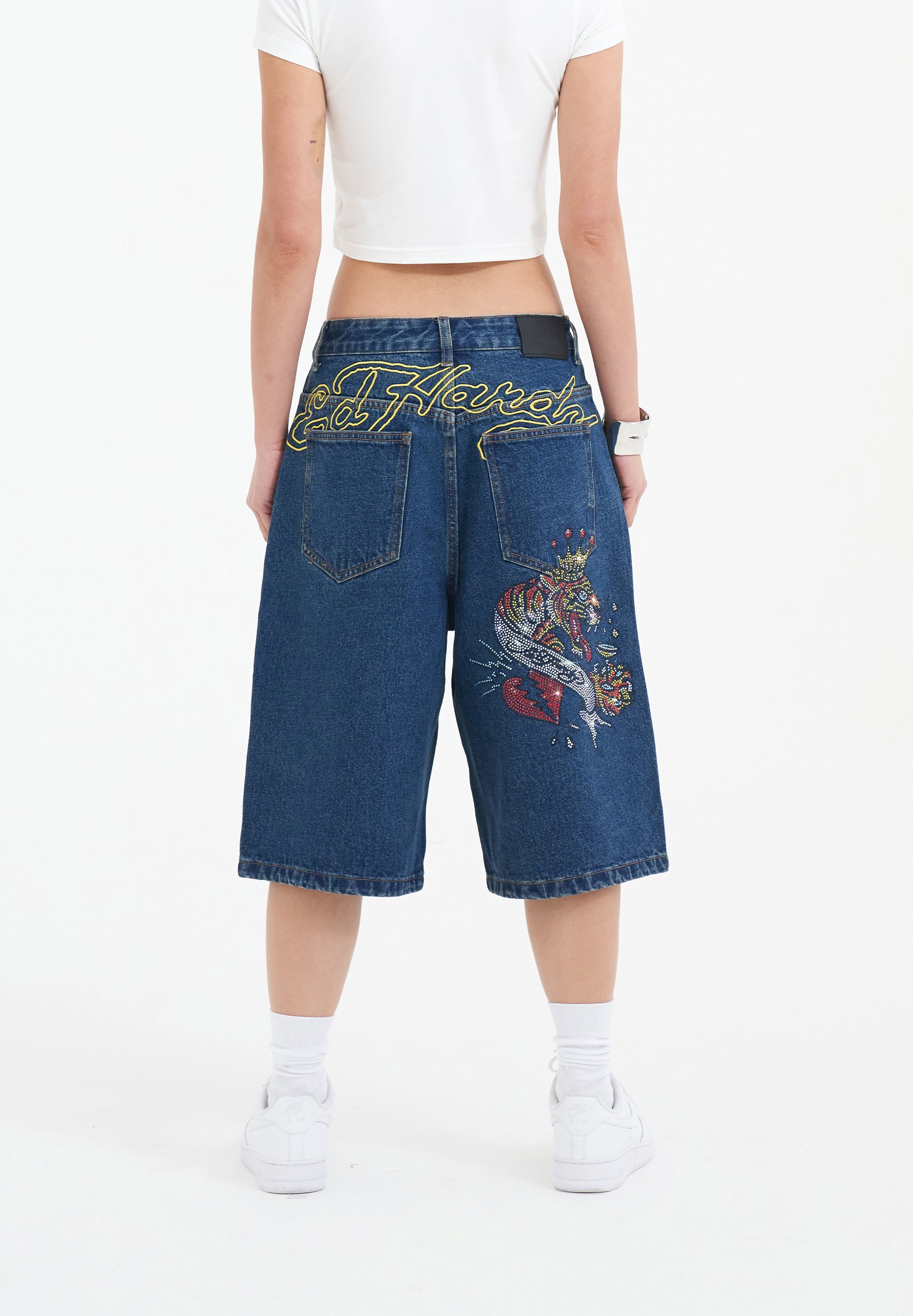 Short Denim Décoloré Topshop - Style Moto - Taille 6 - Occasion Très Bon État