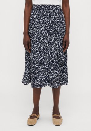 ONLY Tall ONLCARLY FLOUNCE SKIRT - Wrap skirt - night sky/cloud dancer