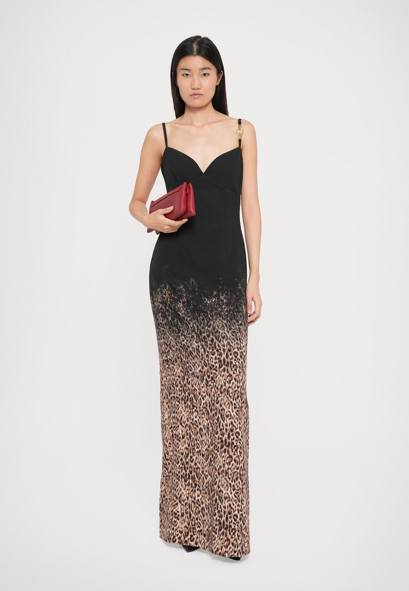 Just Cavalli LONG PLACED - Cocktail dress / Party dress - beige/black/beige  - Zalando.co.uk