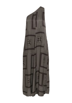 Soaked in Luxury, SLPRINTED ONE SHOULDER CAMPAIGN - Maxi šaty - chocolate torte monogram