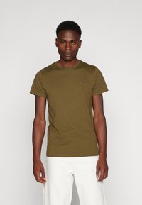 Tommy Jeans SLIM TEE - Basic T-shirt - drab olive green