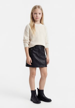TWINSET COATED SKIRT - Fustă mini - nero