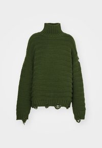 Stickad tröja - kaki