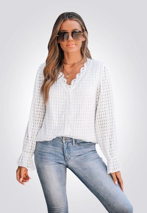 Cupshe POET SLEEVE - Blouse - white