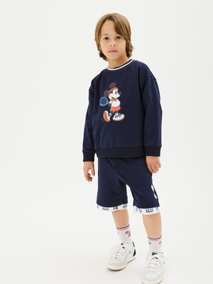 FELPA CON STAMP - Mikina - blu navy