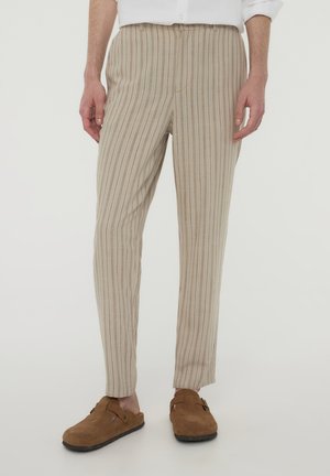 Terranova IN MISTO A RIGHE SFALSATE - Chino - var beige