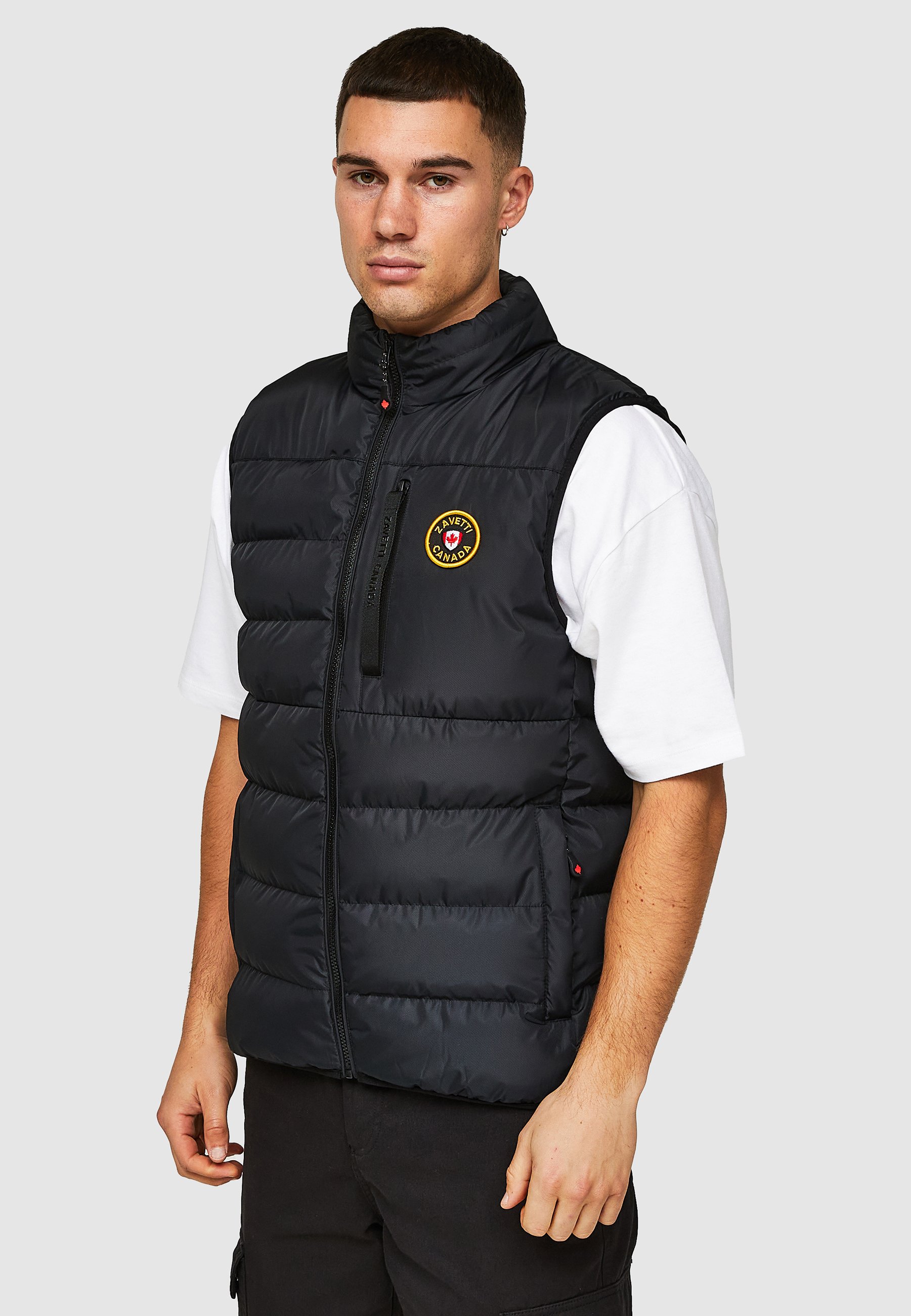 Alessandro Zavetti SARILLON PUFFER GILET - Waistcoat - jet black
