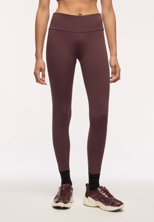 Terranova, LEGGINGS LUNGO TINTA UNITA - Leggings - bordeaux scuro
