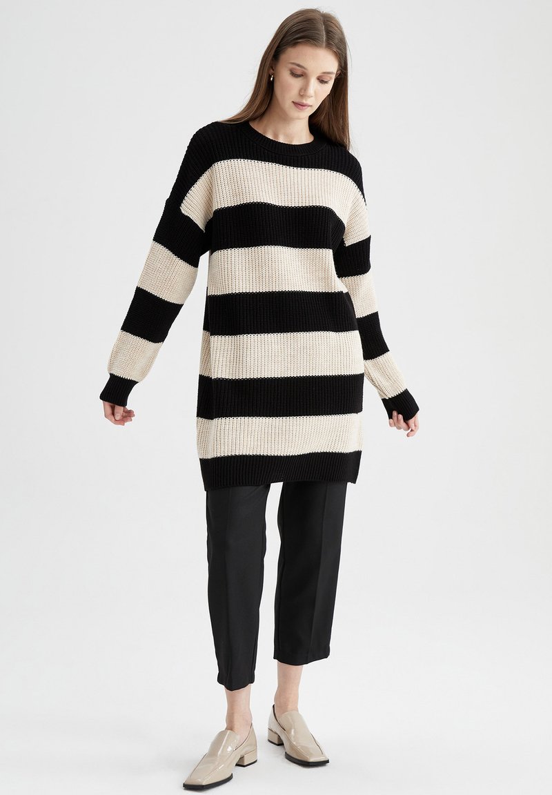 Damen Strickjacken | DeFacto REGULAR FIT Strickpullover black/schwarz - JI86044 Damen Strickjacken | DeFacto REGULAR FIT Strickpullover black/schwarz - JI86044