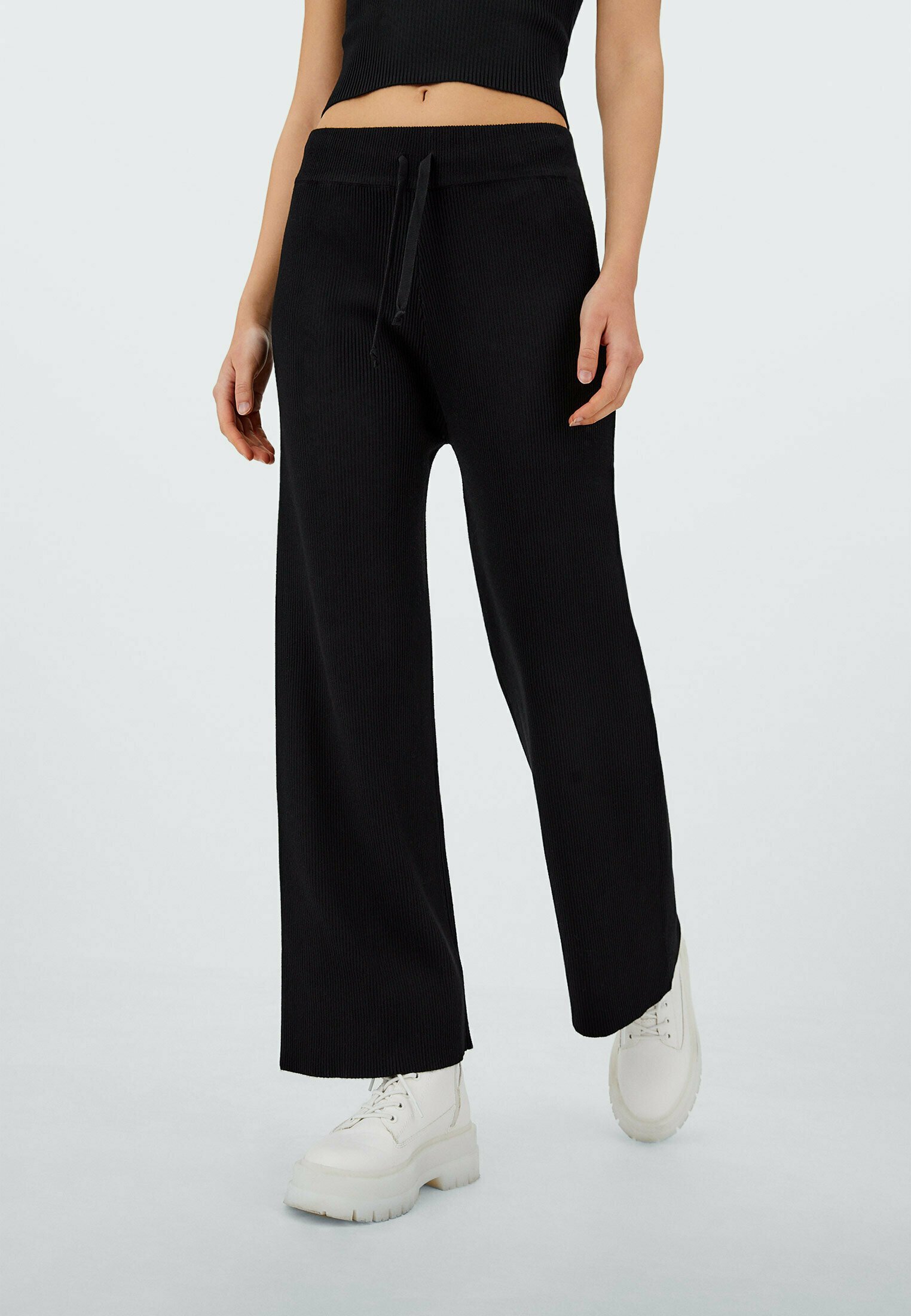 Stradivarius Pantaloni - black/nero - Zalando