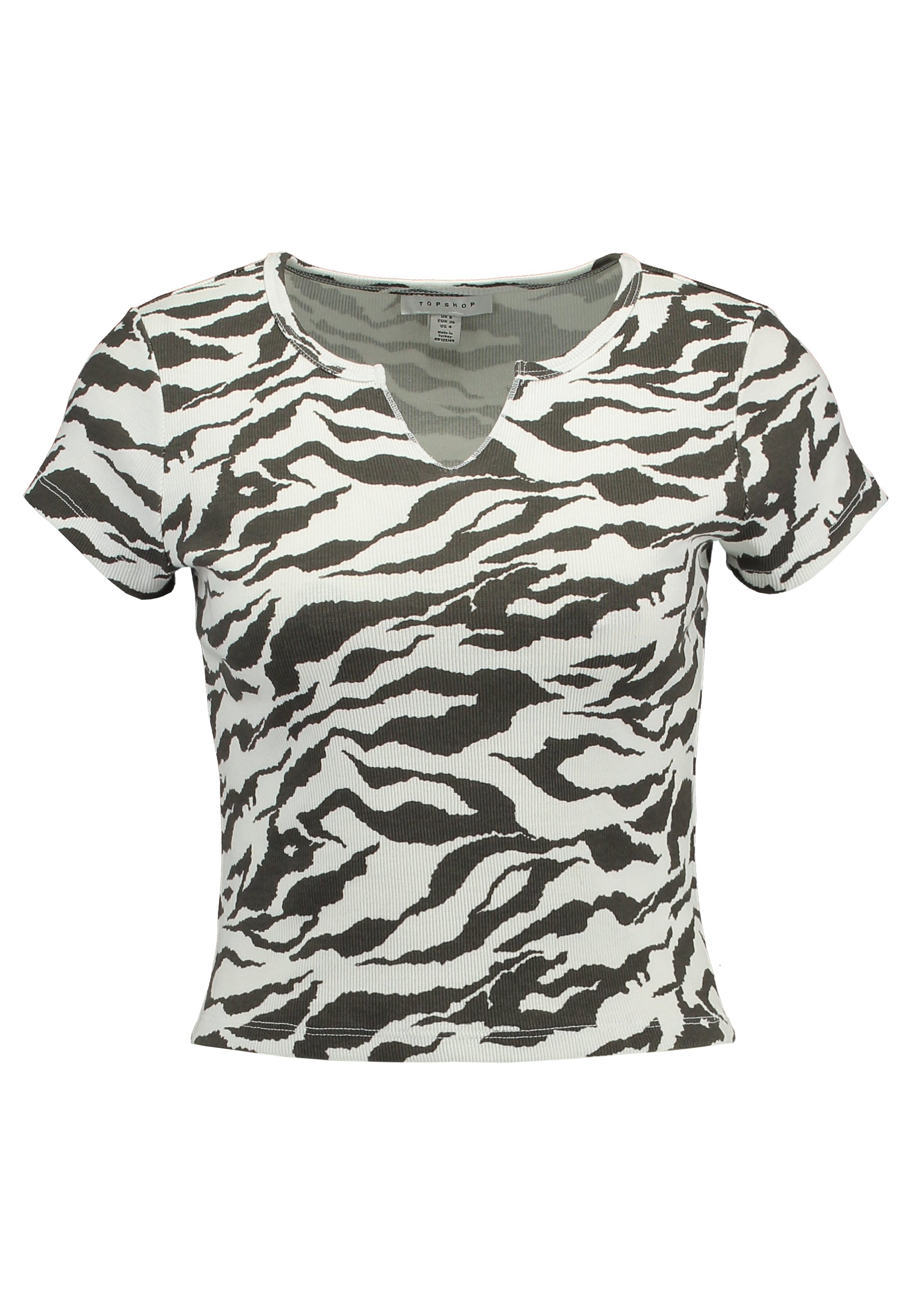 tiger print tee shirt