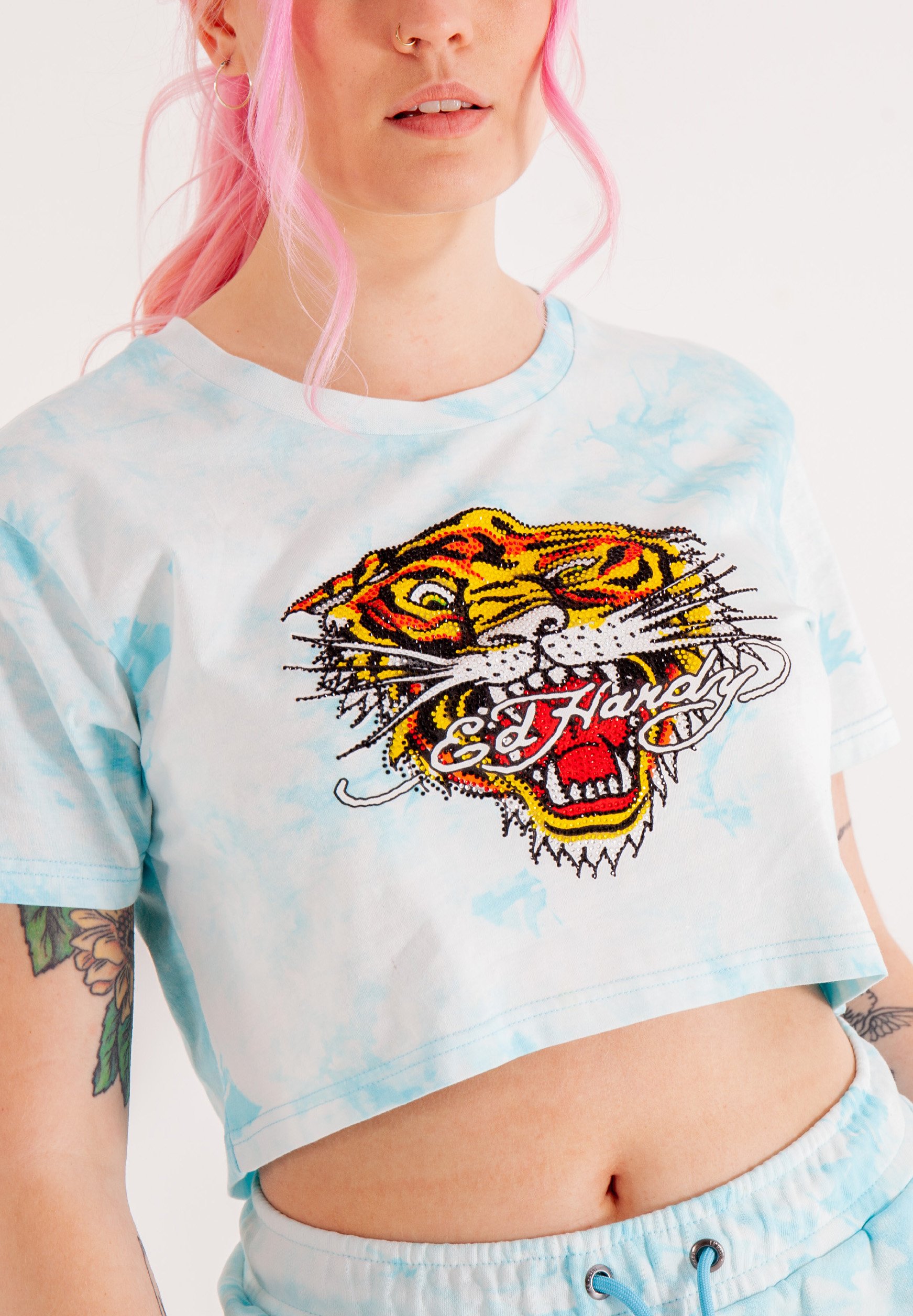 Ed Hardy LOS-TIGRE CROP - T-Shirt print 