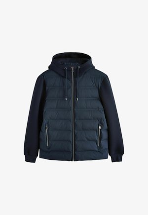 Next, REGULAR FIT - QUILTED HYBRID HOODED JACKET - Vinterjakker - navy