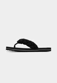 BRAIDED THONG BEACH - Sandales tongs - black