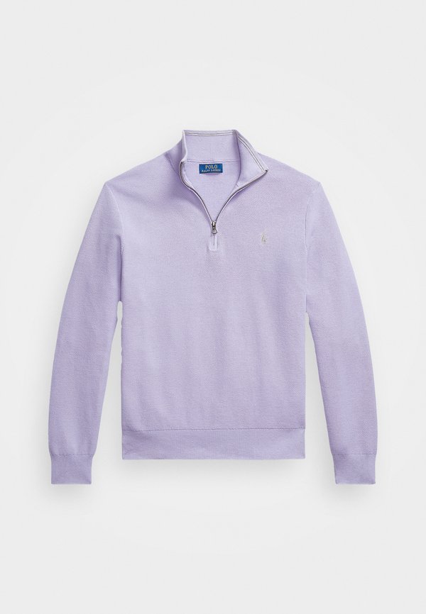 MESH KNIT COTTON QUARTER-ZIP SWEATER - Jumper - sky lavender2