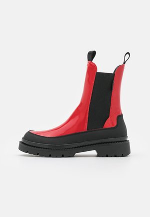 PREPNOVO - Platform ankle boots - red/black