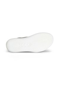 White rubber sole with ribbed texture and ECCO logo. The design features a flat, wide shape suitable for casual footwear.