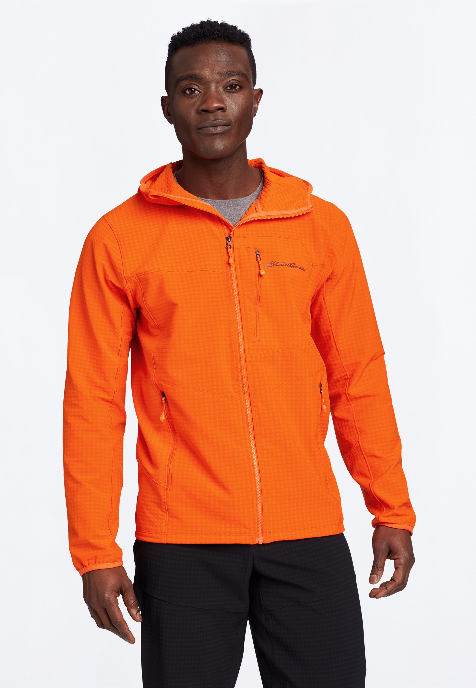 Eddie Bauer SANDSTONE BACKBONE GRID HOODIE - Soft shell jacket -  signalorange/neon orange - Zalando.de