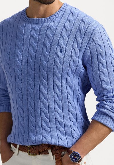Polo Ralph Lauren Big & Tall CABLE KNIT COTTON JUMPER - Pulóver - new litchfield blue