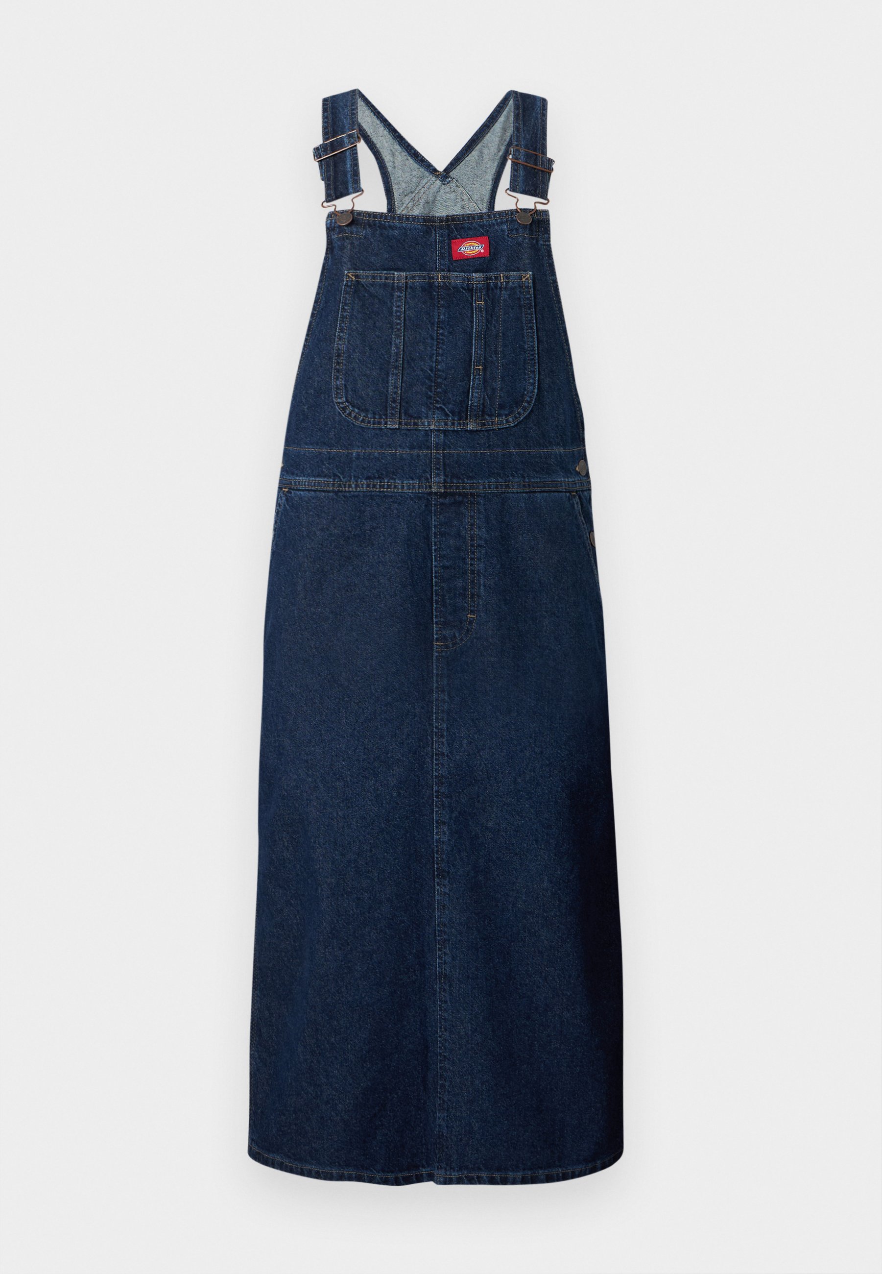 Dickies BIB DRESS - Denim dress - dark blue denim/dark-blue denim