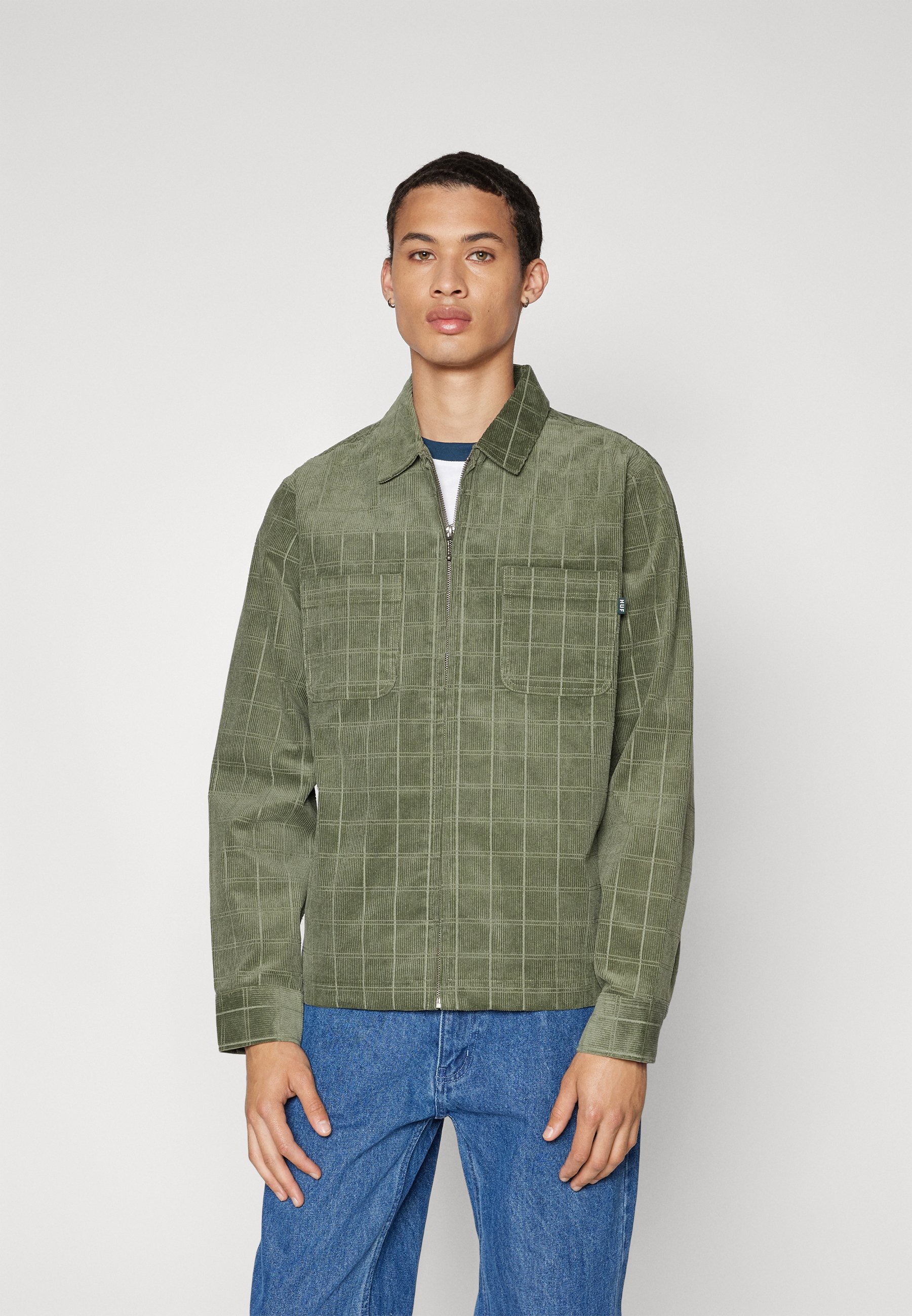 HUF TRENTON ZIP SHACKET UNISEX - Summer jacket - olive - Zalando.co.uk