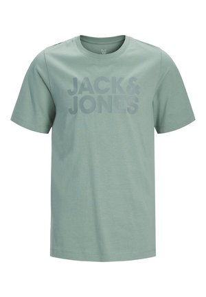 Jack & Jones Junior, JJECORP LOGO - Тениска с щампа - mineral blue