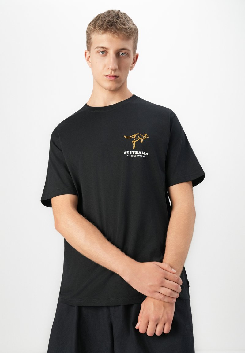 Rip Curl Surf Revival Tee – Maglietta Uomo In Cotone Con Stampa Frontale – Nero - 4