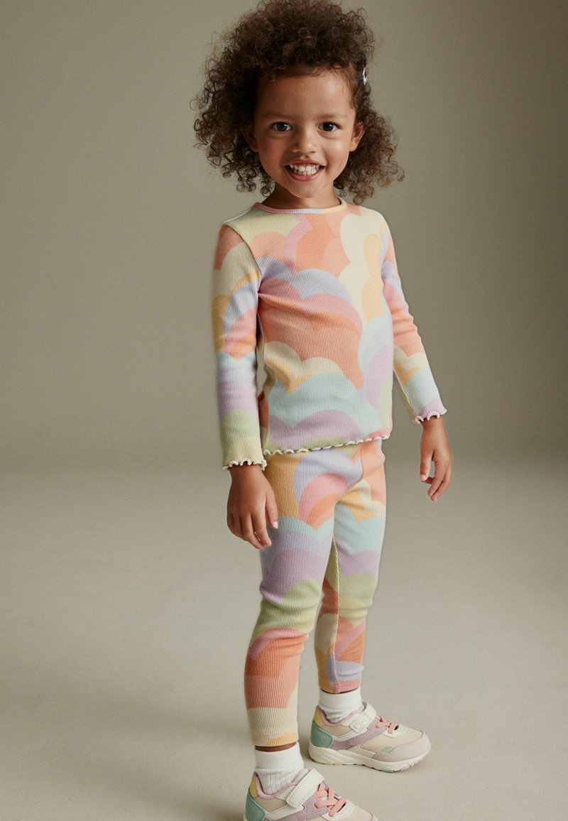 Next Leggings - Byxor - peach pink rainbow