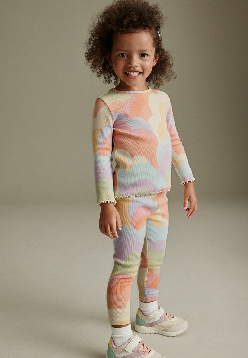 Next - Leggings - peach pink rainbow, Ampliar