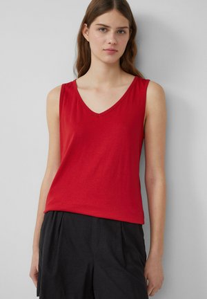 s.Oliver MIT CUT-OUT UND SCHLEIFE - Top - mohnrot
