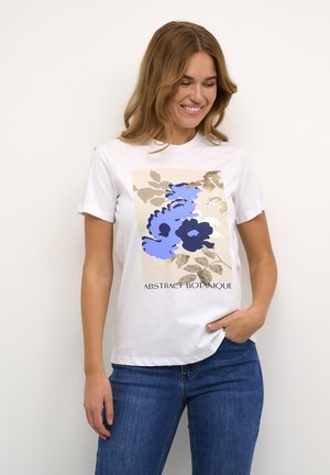 Kaffe POLLY - Print T-shirt - opt.white sand flower print