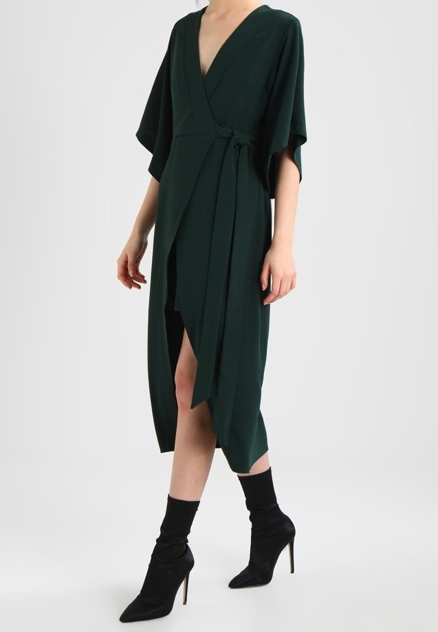 river island green wrap dress Maxi - dark - (Pre-owned) Sequin dress