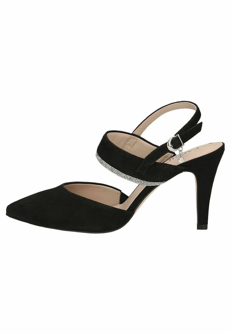 2 Paires De Chaussures Miniatures Pour Poupées - Talons Hauts Noirs Et Blancs Avec Brides - Accessoire Déco Et Jouet