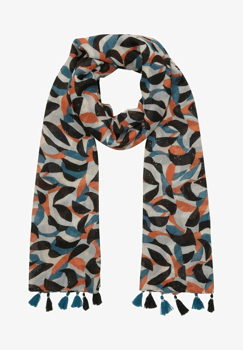 TOM TAILOR GEMUSTERTER Sjaal Big Abstract Shapes Design zwart tom-tailor-gemusterter-sjaal-big-abstract-shapes-design-zwart