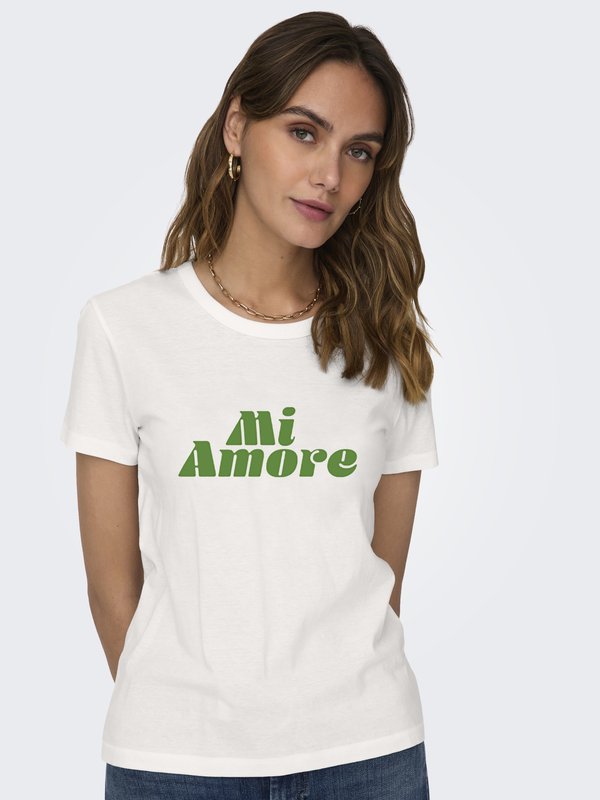 JDYMICHIGAN LIFE - Basic T-shirt - eggnog