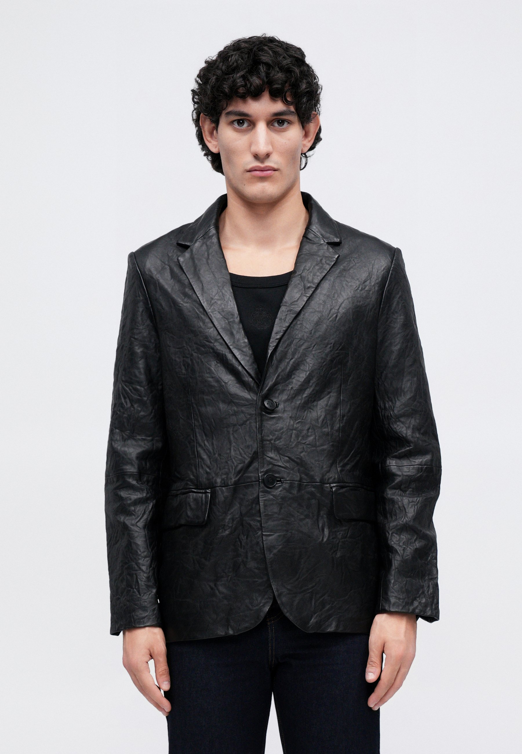 Zadig & Voltaire VALFRIED CRINKLE - Leather jacket - black