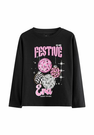 SEQUIN FESTIVE ERA CHRISTMAS - Långärmad tröja - black