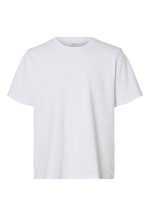 Selected, SLHATLAS O NECK TEE - T-shirt basic - bright white