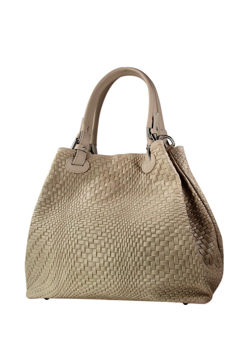 DrachenLeder GEPRÄGTES MUSTER - Sac à main - taupe beige braun